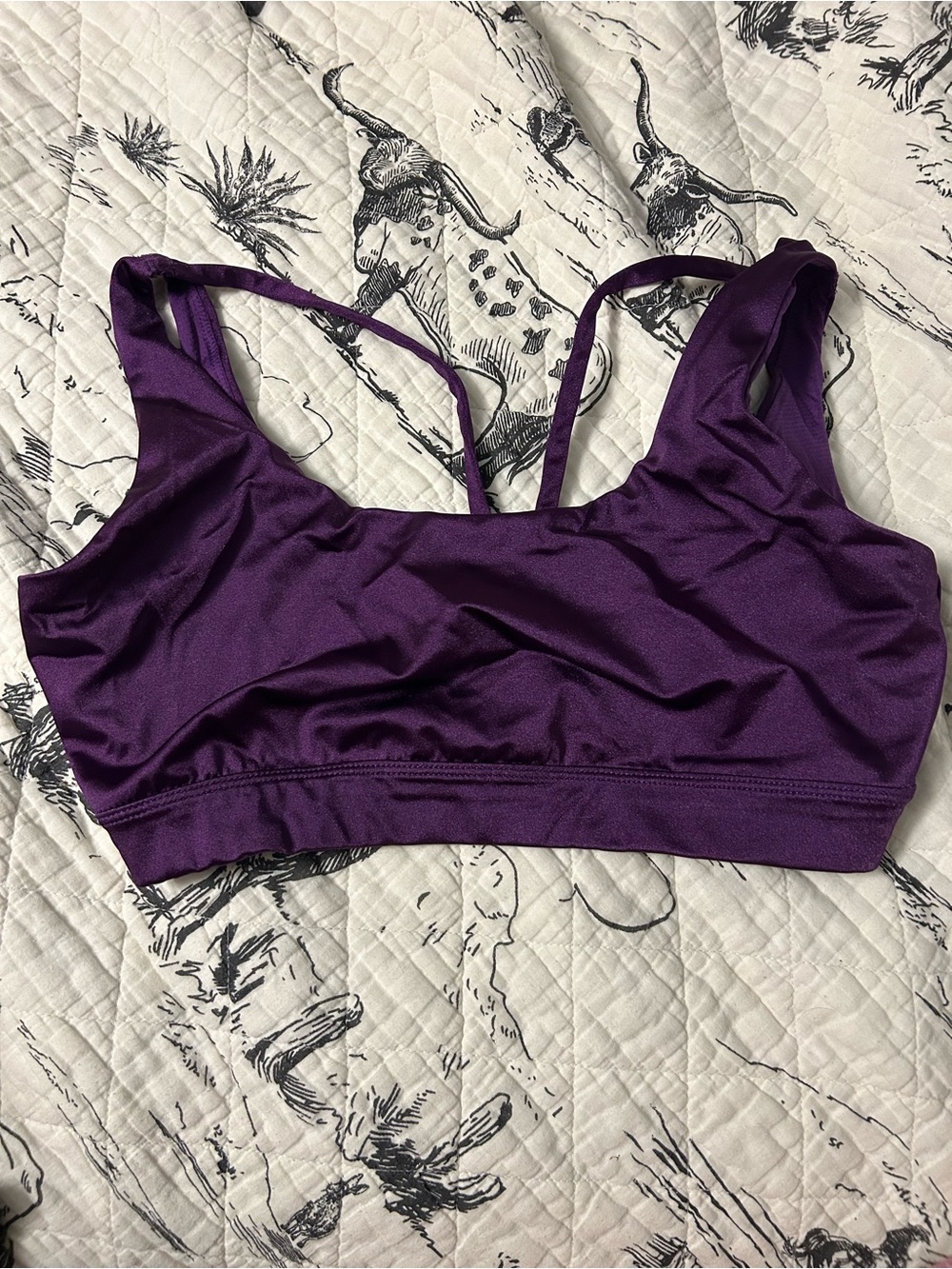 Purple Strappy Sports Bralette